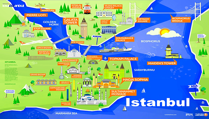نقشه شهر استانبول